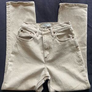 Abercrombie & Fitch Tan Straight Leg Jeans